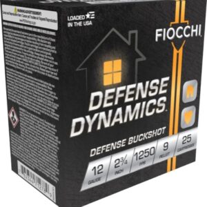 FIOCCHI HOME DEFENSE AMO 12GA 2.75 IN O BUCKSHOT 9 PELLET 25RDS ( 10 BOXES PER CASE )