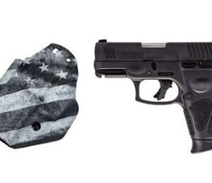 Taurus G3C 1-G3C931-CK7 9mm 3.2" 12+1 Black W/ Black & White US Flag Holster
