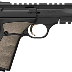 BROWNING BUCKMARK BLACK LABEL HGA 22LR 4 IN BBL BLK FDE ADJ R SIGHTS W RAIL 1/10RD MAG ( 2025 SHOT)