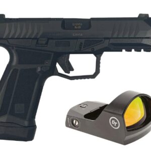 AREX DELTA M OR 9MM 1X15RD 1X17RD AMBI MAG AND SLIDE RELEASE 5X OPTICS PLATES BLACK WITH CRIMSON TRACE RED DOT