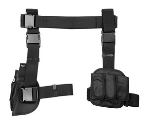 NCSTAR DROP LEG HOLSTER MAG HLDR BLK