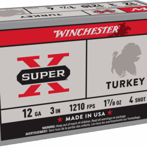 WINCHESTER SUPER X TURKEY 12GA 3" 1-7/8OZ #4 1210FPS 10RDS BX 100RD CASE