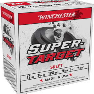 WINCHESTER SUPER TARGET 12GA 2-3/4" #9 1OZ 1250FPS 25RDS BX 250RD CASE
