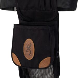 BROWNING LONA CANVAS SHELL - POUCH DELUXE W/BELT BLACK/BRWN