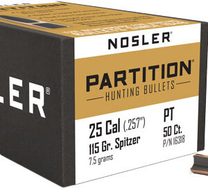 NOSLER BULLETS 25 CAL .257 - 115GR PARTITION 50CT