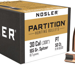 NOSLER BULLETS 30 CAL .308 - 165GR PARTITION 50CT
