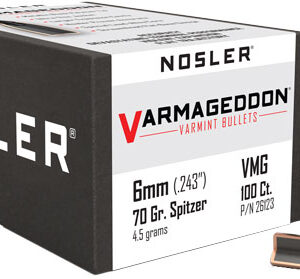 NOSLER BULLETS 6MM .243 - 70GR VARMAGEDDON TIPPED 100CT