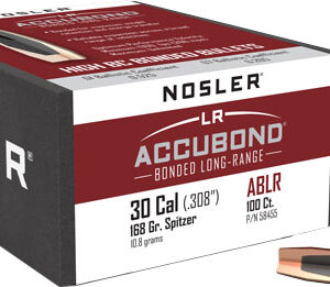NOSLER BULLETS 30 CAL .308 - 168GR ACCUBOND LR 100CT