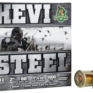 HEVI-SHOT HEVI-STEEL 12GA 3IN 1-1/4OZ BB 25 RD/BX 10 BX/CS