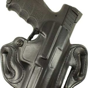 DESANTIS SPEED SCABBARD HOLSTR - RH OWB LEATHER 1911 5" BL