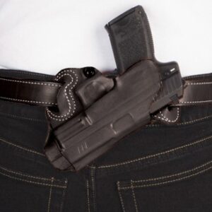 DESANTIS SMALL OF BACK HOLSTER - RH OWB LTHR FOR GLOCK 17/19 BL