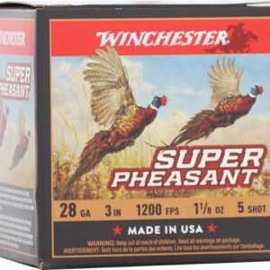 WINCHESTER 28 GA 1-1/8" #5 SUPER PHEASANT HV HB 1-1/8 OZ  25 RD/BX 10 BX/CS
