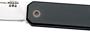 BEAR & SON SLIP JOINT FOLDER - 1.5" BLACK/SS ALUMIMUN HANDLE