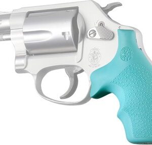 HOGUE GRIPS S&W J FRAME - ROUND BUTT BANTAM AQUA