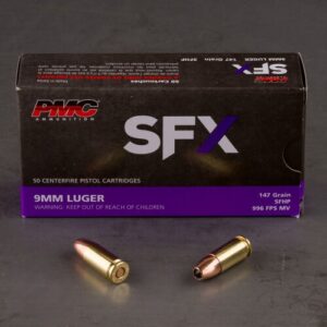 PMC SFX 9mm Luger Handgun Ammo - 147 Grain | SFHP | 50rd Box