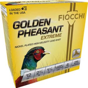 FIOCCHI GOLDEN PHEASANT 12GA - 2.75" 1-3/8OZ #4 25RD 10BX/CS