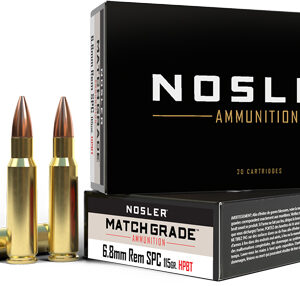 NOSLER MATCH GRADE 6.8 SPC - 168GR CC HPBT 20RD 10BX/CS