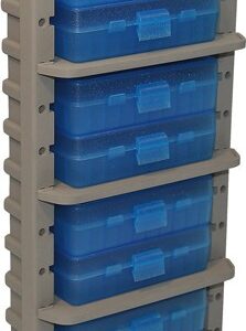 MTM AMMO RACK W/ 8 P509M 50RND - FLIP TOP BOXES CLR BLUE/DK ETH