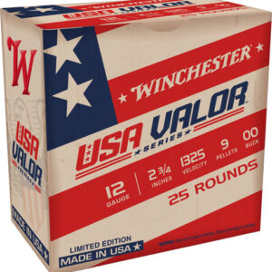 WINCHESTER USA VALOR 12GA - 2.75" 00 BUCK  25RD 10BX/CS