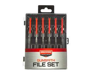 B/C GUNSMITHING FILE SET 6PC BLK/RD