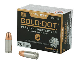 SPR GOLD DOT 9MM+P 124G HP SB 20/200