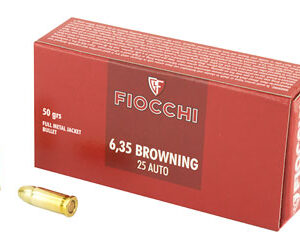 FIOCCHI 25ACP 50GR FMJ 50/1000