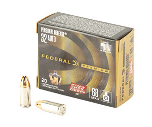 FED HYDRA SHOK 32ACP 68GR JHP 20/200