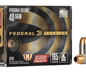 FED HYDSHK DP 40S&W 165GR JHP 20/200