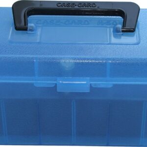 MTM DELUXE AMMO BOX 50-ROUNDS - RIFLE 7MM RM TO 300 WM CLR BLU