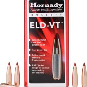 HORNADY BULLETS 22 CAL .224 - 62GR. ELD-VT 100CT 25BX/CS