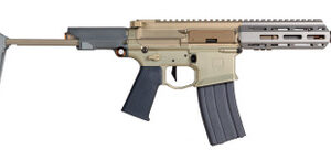 Q LLC HB-300BLK-7IN-PISTOL Honey Badger 300 Blackout 7" 1:5 Twist Pistol w/ Brace gray