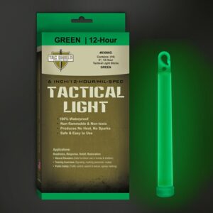 TAC SHIELD TACTICAL LIGHT - STICK 12 HOUR 6" GREEN 10PK