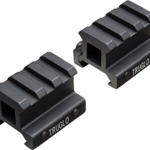 TRUGLO 2-PIECE PICATINNY RISER - MOUNT 3/4" RISE 1.36" LENGTH