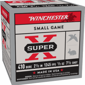 WINCHESTER SUPER-X HEAVY BRASS GAME LOAD 410 2-1/2" 7.5 25RD BX 250RD CASE