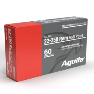 AGUILA 22-250 REM 60GR INTERLOCK BTSP 20RD BX 10 BOXES PER CASE