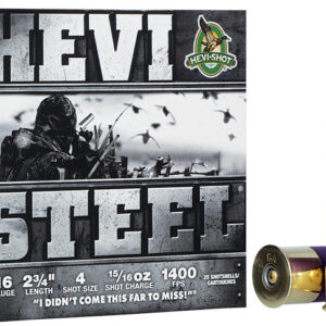 HEVI-SHOT HEVI-STEEL 16GA 2-3/4IN 1OZ #4 25 RD/BX 10 BX/CS