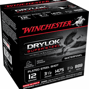 WINCHESTER DRYLOK SUPER STEEL 12 GA 3-1/2" BB HV 1-1/2 OZ 25 RD/BX 10 BX/CS