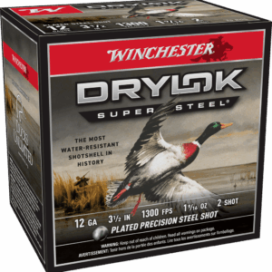 WINCHESTER DRYLOK SUPER STEEL 12 GA 3-1/2" #2  1-9/16 OZ 25 RD/BX 10 BX/CS