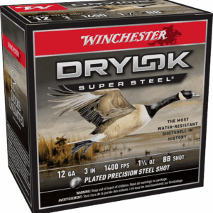 WINCHESTER DRYLOK SUPER STEEL 12 GA 3" BB 1-1/4 OZ 25 RD/BX 10 BX/CS