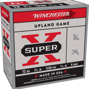 WINCHESTER SUPER X UPLAND 12 GA 2-3/4" #8 1-1/4 OZ 25 RD/BX 10 BX/CS
