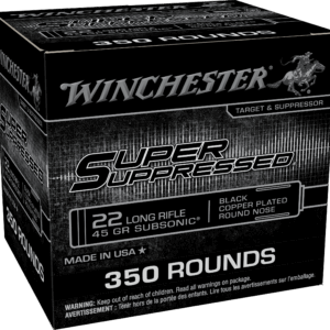 WINCHESTER 22 LR SUPER SUPRESSED RN CP 45 GR SUBSONIC 350RD/BOX 4BX/CS