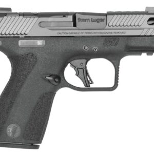 SMITH & WESSON PC M&P 9 SHIELD X CARRY COMP 9MM 3.6IN BARREL 15RD BLACK THUMB SAFETY FLUTED PORTED BARREL OPTIC READY NIGHT FRONT SIGHT 14270