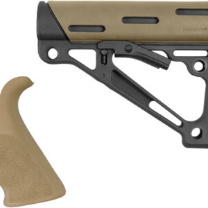 HOGUE AR-15 GRIP & OVERMOLDED - COLLAPSIBLE STK MIL-SPEC FDE