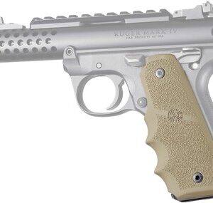 HOGUE GRIPS RUGER 22/45 MKIV - RUBBER GRIPS/FINGER GROOVE FDE