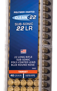 CCI CLEAN 22LR 40GR BLUE POLY - RN 1070FPS 100RD 50BX/CS