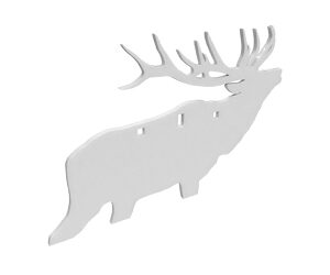 B/C AR500 3/8" SILHOUETTE ELK WHT
