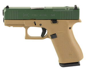 GLOCK 43X 9MM 10 MOS TAN/GRN SLIDE