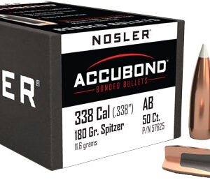 NOSLER BULLETS 338 CAL .338 - 180GR ACCUBOND 50CT