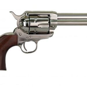 Cimarron Firearms Pistolero Nickel Handgun .22 LR 10rd Capacity 4.75" Barrel Wood Grips