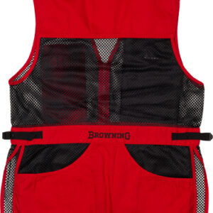 BROWNING MESH SHOOTING VEST - R-HAND LG BLACK/RED TRIM